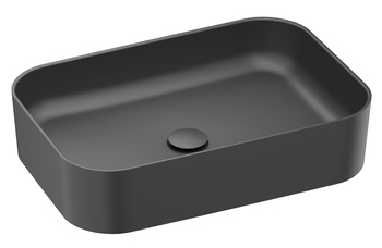 Prostokątna umywalka ceramiczna nablatowa Ravak Ceramic R Slim 55 cm antracyt XJX03155003