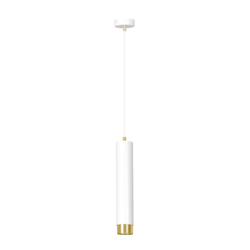 Biała lampa SPOT tuba złote elementy 30W 642/1 KIBO 1