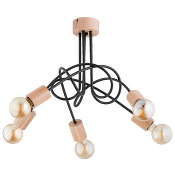 Żyrandol 5-punktowy TANGO 27435 DREWNO