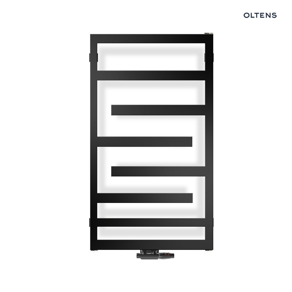 Oltens Flamma grzejnik �azienkowy 88x50 czarny mat 55014300