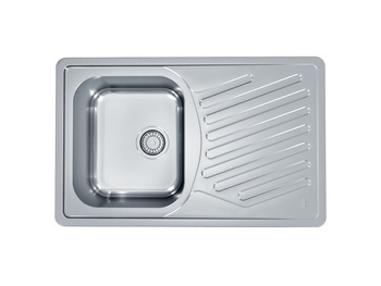 Zlewozmywak 1-komorowy 81 x 51 cm stalowy ALVEUS ELEGANT 30 1126348