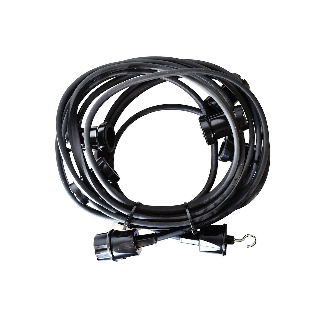 Girlanda Profesjonalna IP44 17M + Hak Końcowy Czarny