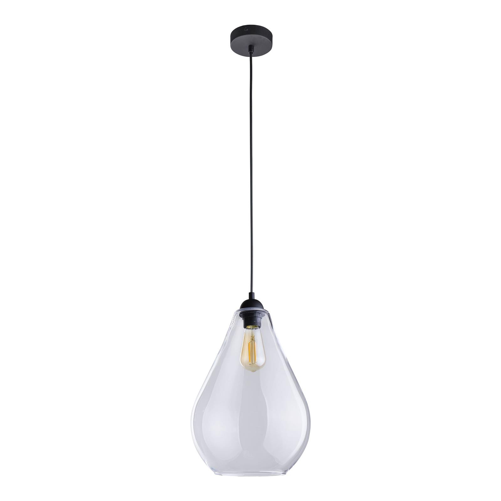 Lampa wiszca z podunym kloszem ZWIS 60W czarny FUENTE 4320 TK Lighting