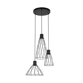 Lampa wisząca potrójna druciana Modesto Black 10187 TK Lighting