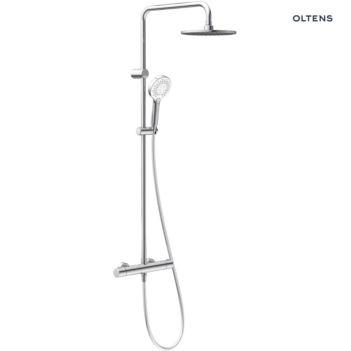 Oltens Atran zestaw prysznicowy termostatyczny z deszczownicą chrom 36500100