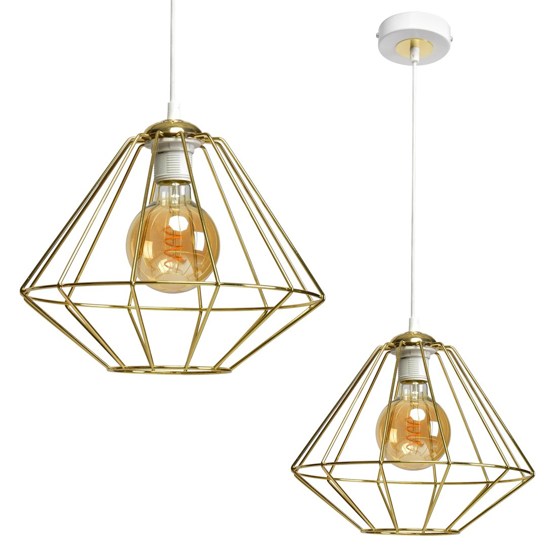 Lampa wiszca LUPO WHITE/GOLD 1xE27