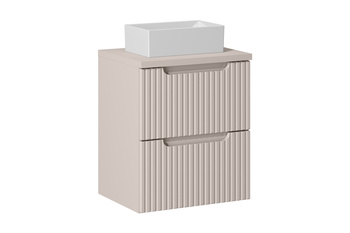 Zestaw mebli łazienkowych Nova Cashmere 50cm z blatem i umywalką nablatową Gaja – SET-NOC B CASHMERE 50CM S UN GAJA 35 WH