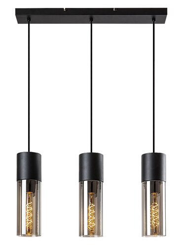 72053 Ronno Lampa wisząca IP20 czarna E27 3x MAX 25W
