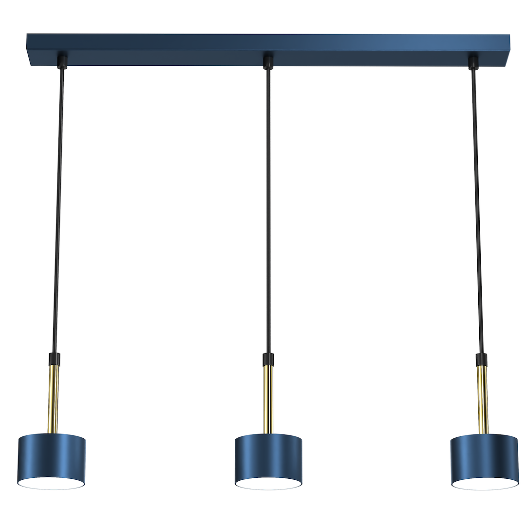 Lampa wiszca ARENA BLUE/GOLD 3xGX53