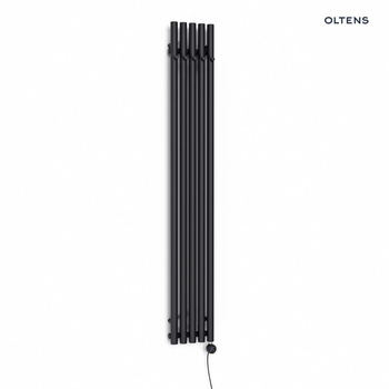 Oltens Stang (e) grzejnik łazienkowy 180x26 cm elektryczny czarny mat 55117300