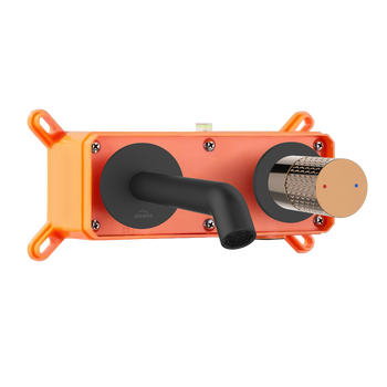 BATERIA UMYWALKOWA PODTYNKOWA MOONLIGHT INVENA TREND CZARNY/ROSE GOLD