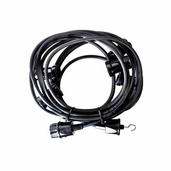 Girlanda Profesjonalna IP44 10M + Hak Końcowy Czarny