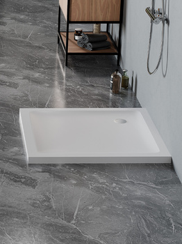 New Trendy MILD SATIN – brodzik 90x90x4,5, Biały (B-0647)