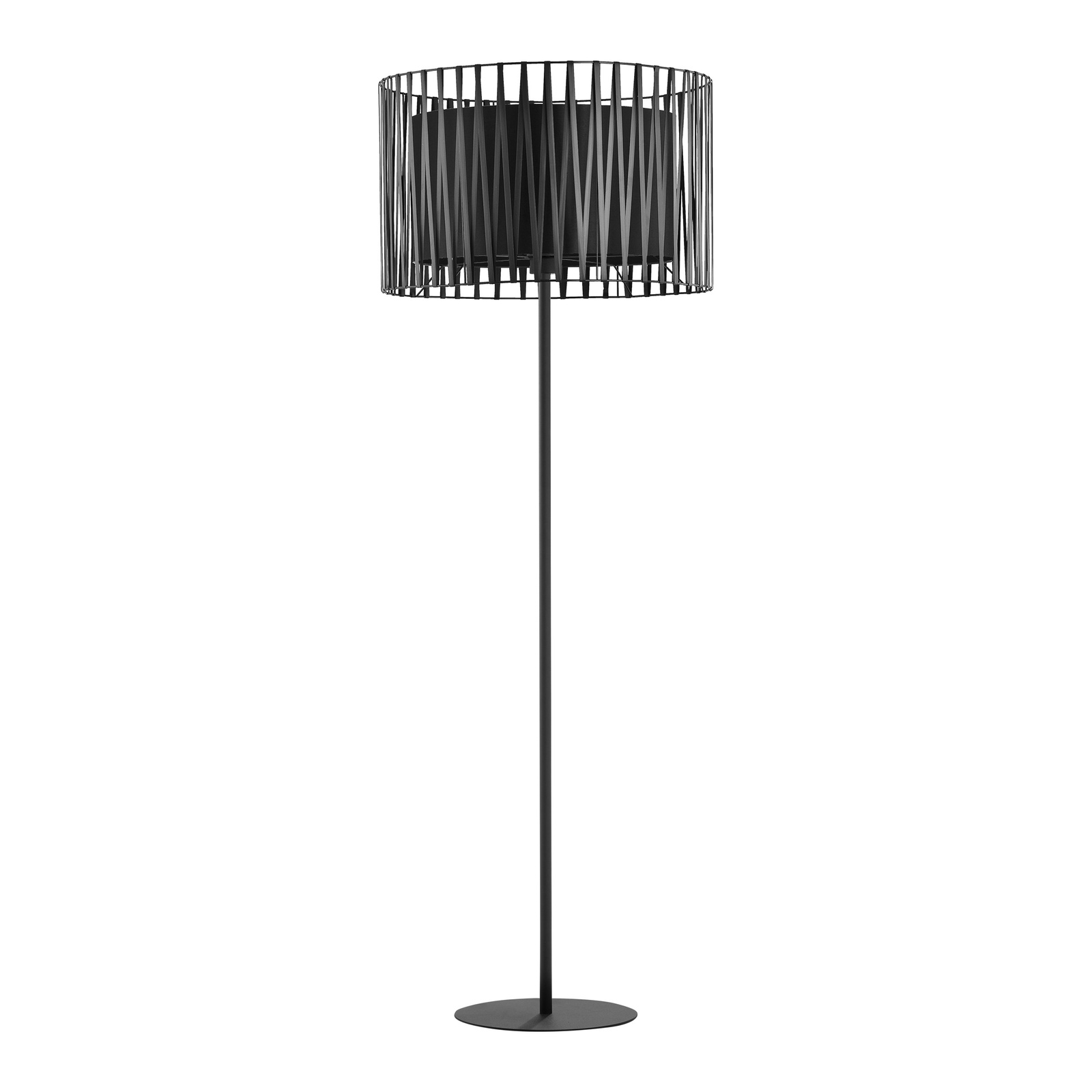 Elegancka lampa podogowa stojca z abaurem E27 czarny HARMONY 2899 TK Lighting