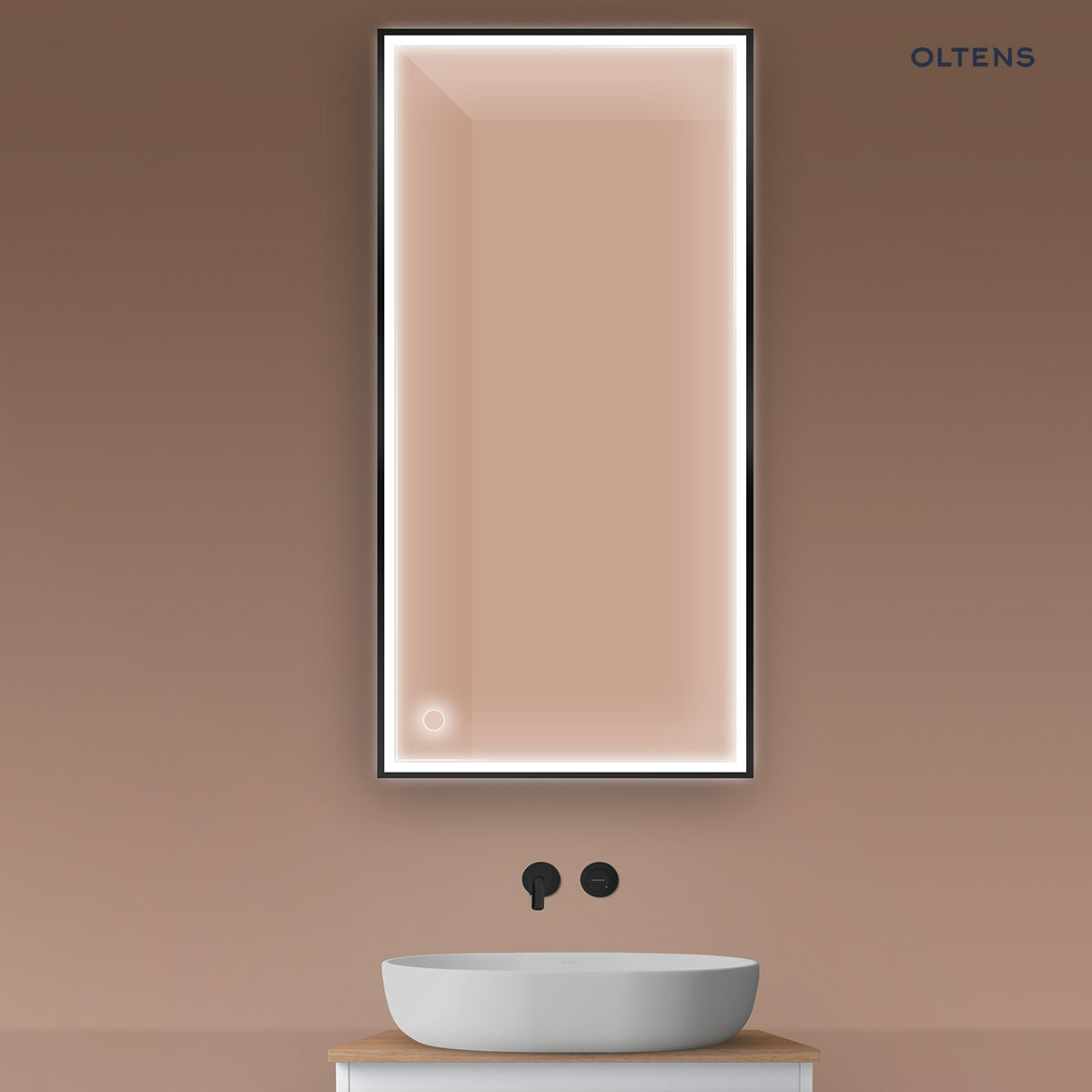 Oltens Nordlis lustro 60x120 cm prostok�tne z o�wietleniem LED i systemem Klarglas 64107300