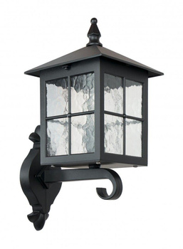 Kinkiet zewnętrzny ozdobne szkło lodowe 60W 40cm czaeny WENECJA K 3012/1/KW G Su-Ma