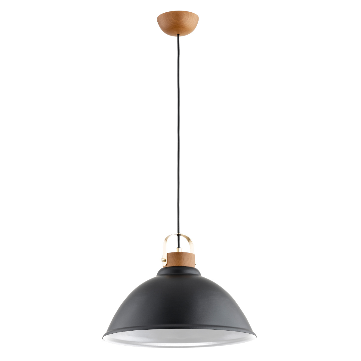 Nordycka lampa z wiszącym kloszem ALTI 61262 DREWNO I CZERŃ