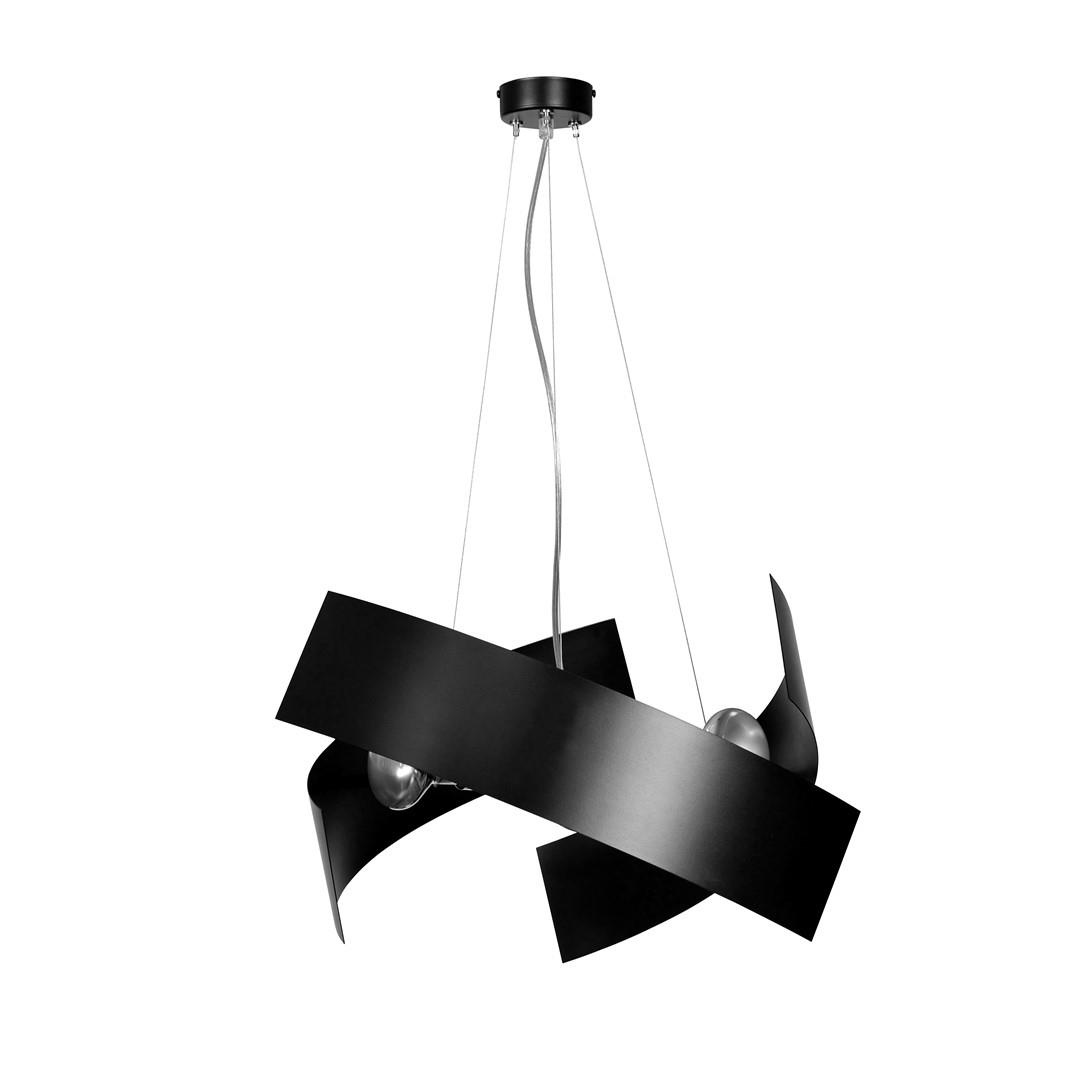 Lampa wiszca z kloszem czarny metal 3x60W 585/2 MODO