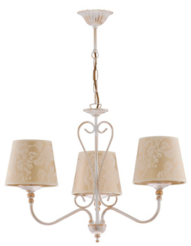 SOFIA klasyczny żyrandol 3-ramienny złoty abażur 1591