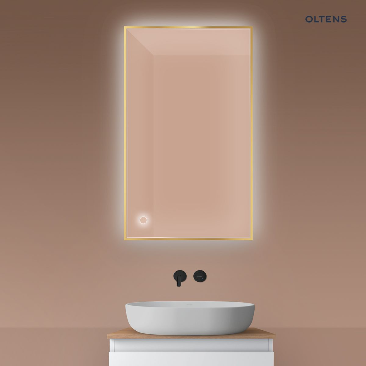 Oltens Nordlis lustro 60x100 cm prostok�tne z o�wietleniem LED i systemem Klarglas 64111800