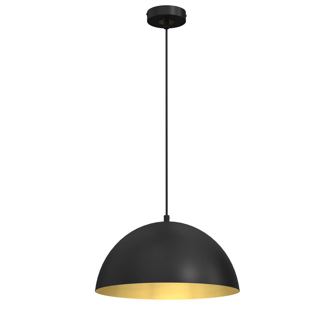 Lampa wiszca BETA BLACK/GOLD 1xE27 35cm