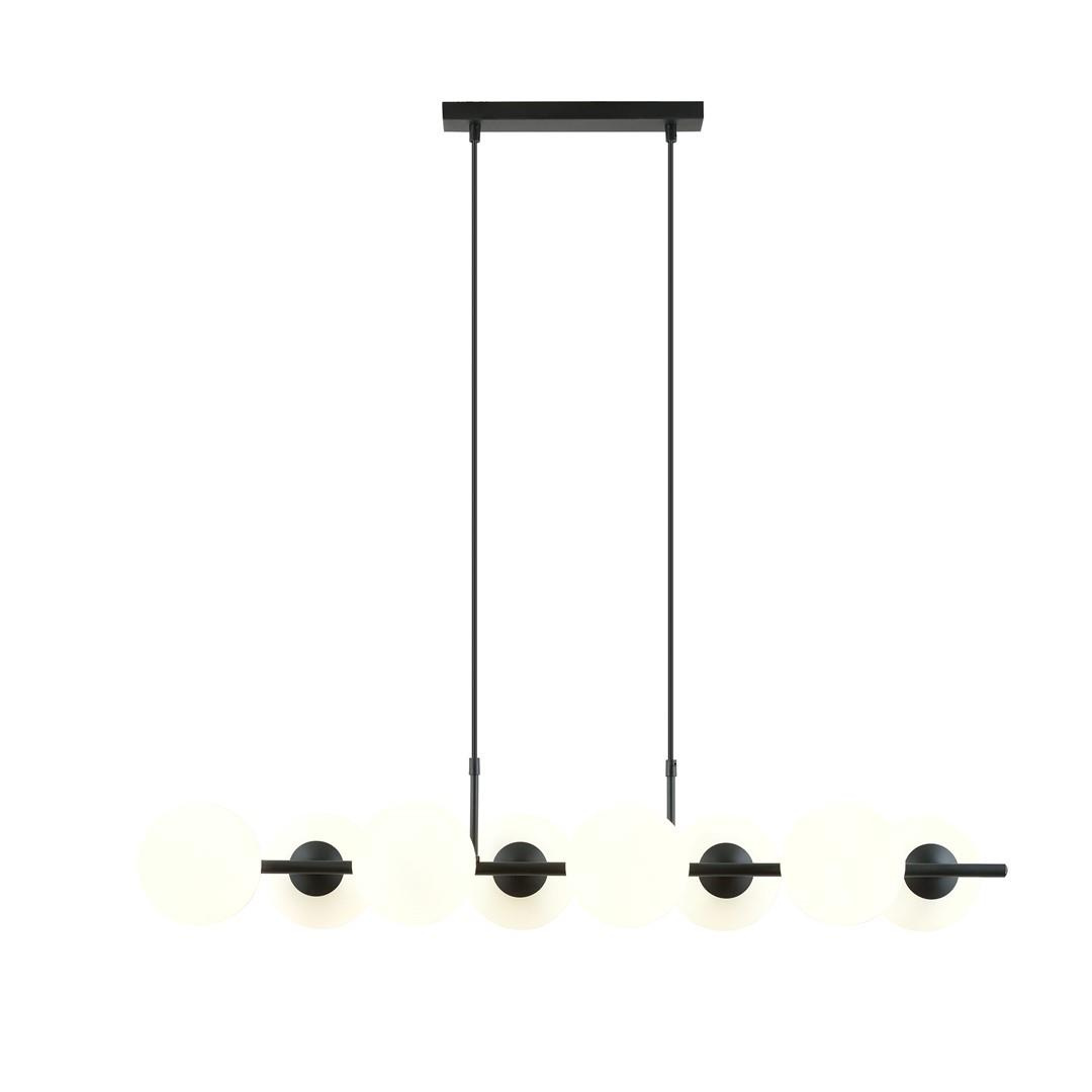 Lampa wiszca biae szklane klosze 8-punktowa RORY 1205/8