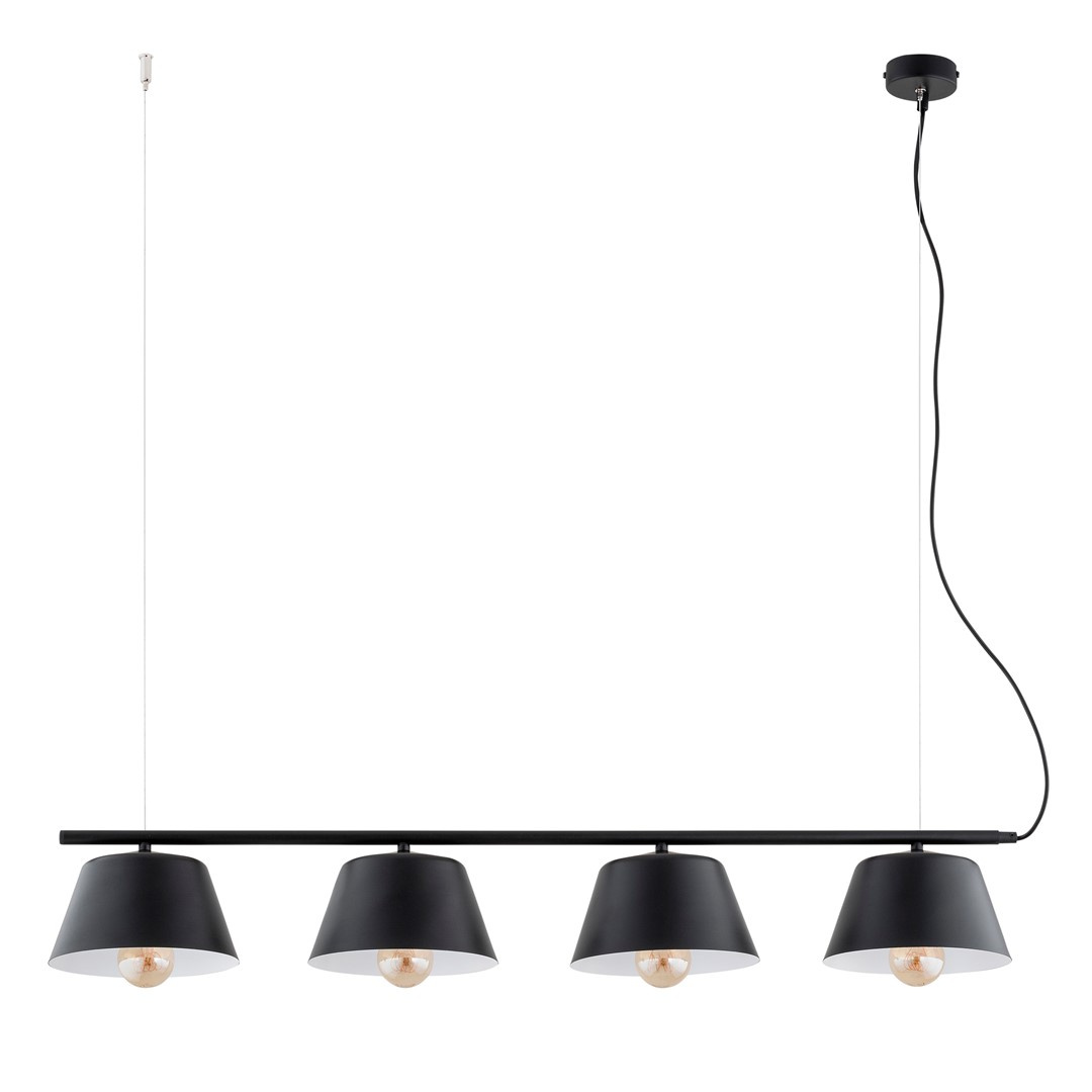 Stylowa lampa wisząca GELATO 4 BLACK/WHITE 1336/4