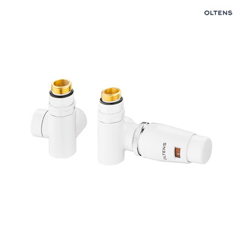 Oltens Varmare Ventil zestaw termostatyczny grzejnikowy z trójnikiem lewy biały 55913000