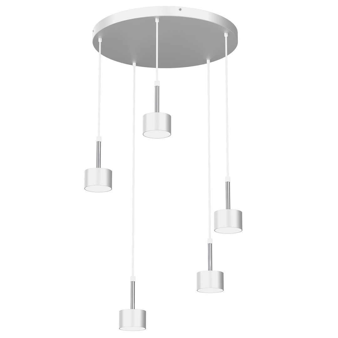 Lampa wiszca ARENA WHITE/SILVER 5xGX53