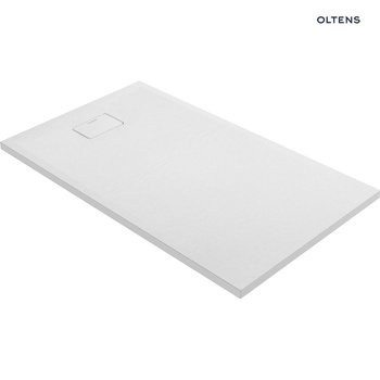 Oltens Bergytan brodzik 140x80 cm prostokątny RockSurface biały 15106000