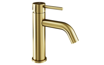 Bateria stojąca umywalkowa niska Veo II złoto szczotkowane