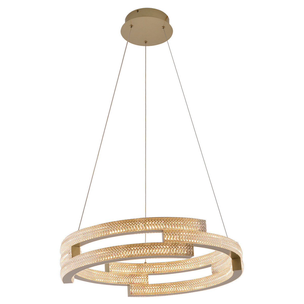 Lampa wisząca Tarja złota LED CCT