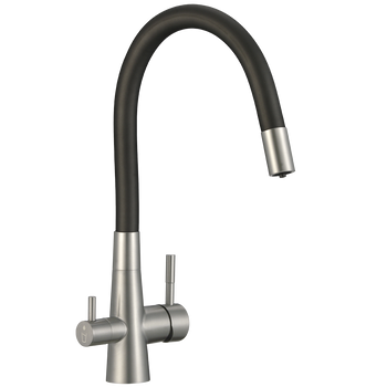 Riveco  - bateria zlewozmywakowa stojąca z elastyczną wylewką + system do filtrowania wody