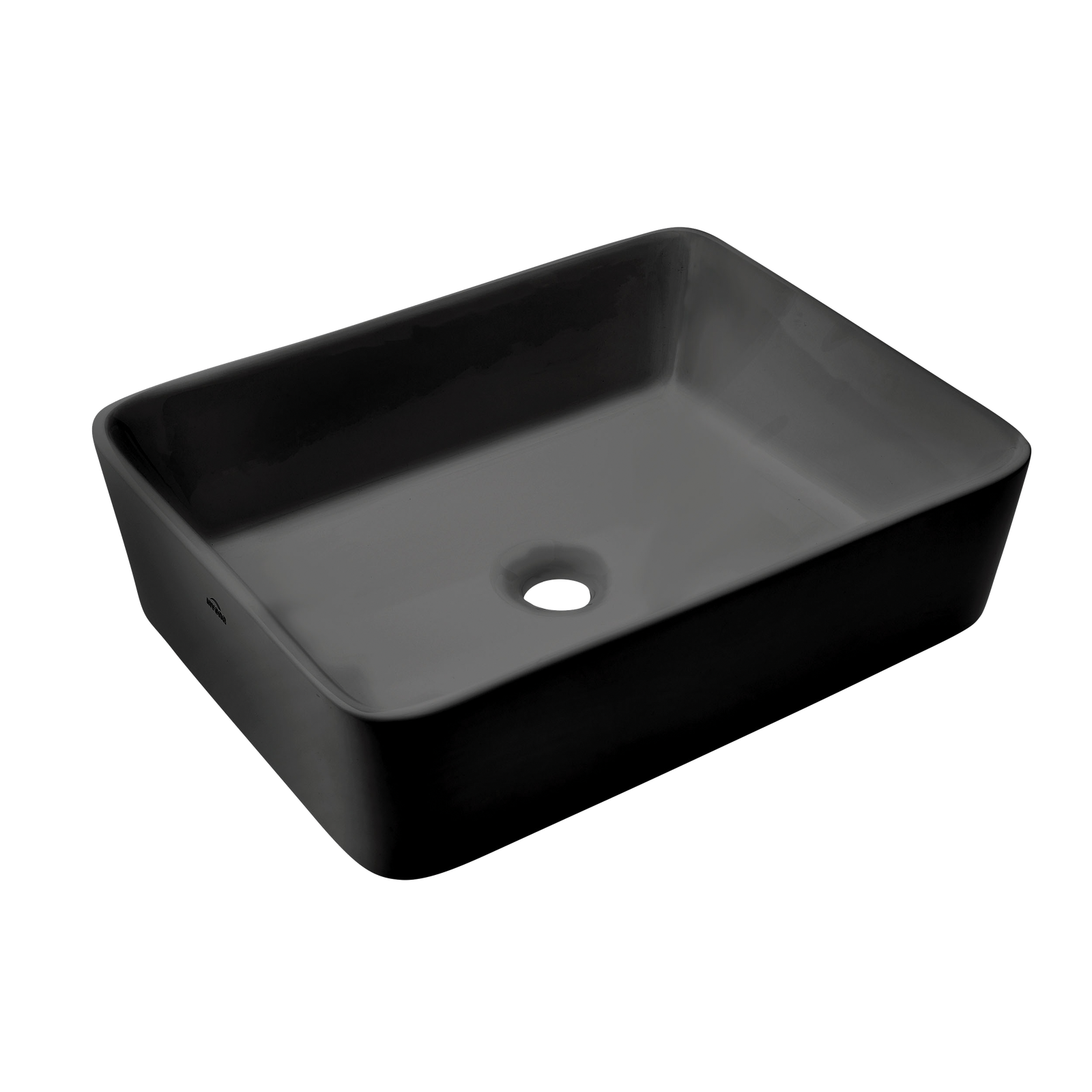 UMYWALKA NABLATOWA PAROS INVENA TREND 48,5 CM PROSTOKĄT, CZARNY PÓŁMAT