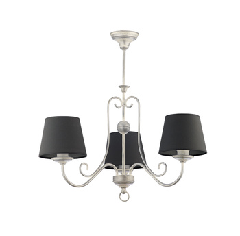 ARKADA klasyczny żyrandol 3-ramienny abażur czarny 1158