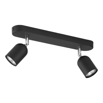 Lampa sufitowa czarny-chrom klasyczna 2xGU10 TOP 4416
