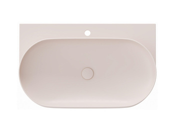 Umywalka ceramiczna Ravak cienkościenna Yard 80 cm z otworem Alabaster Pink XJX0G280000