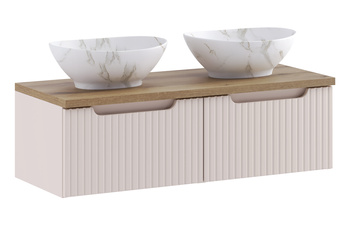 Zestaw meblowy 100cm z blatem i umywalką nablatową Pati set-noc b oak 100cm 1s un pati