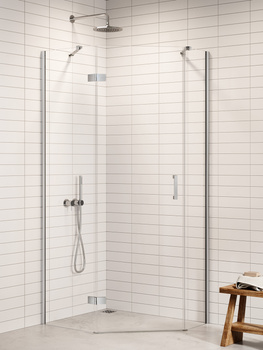 Kabina prysznicowa 100x80x200 Chrom 6 mm – NESTA CHROME K-3693 z powłoką Active Shield 2.0 | Połysk