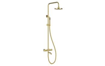 Besco BP-VNTI-ZL Zestaw prysznicowy natynkowy termostatyczny Veo I / Decco / Illusion złoty