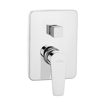 BATERIA PODTYNKOWA 2-F DOKOS CHROM, ROZETA KWADRATOWA