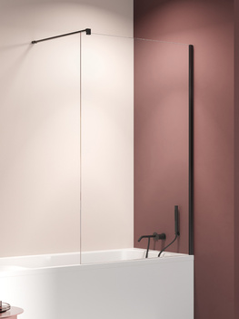 Parawan nawannowy 100x150 Czarny 8 mm – NESTA BLACK P-0202-WP z powłoką Active Shield 2.0 | Matowe