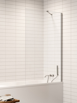 Parawan nawannowy 60x150 Chrom 8 mm – NESTA CHROME P-0192 z powłoką Active Shield 2.0 | Połysk