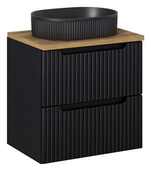 Zestaw mebli łazienkowych Nova Black 60cm z blatem i umywalką nablatową Beyond – SET-NOB B OAK 60CM S UN BEYOND 5 BM