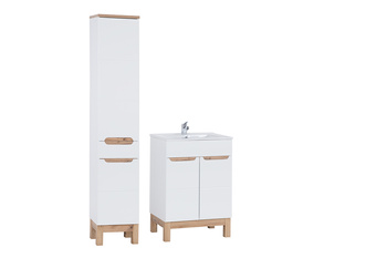Zestaw mebli łazienkowych Bali White 60cm z umywalką i szafką wysoką – SET-BW LAVA 60CM BALI WHITE 800