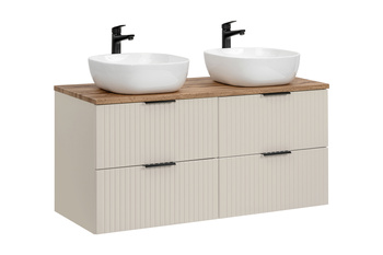 Zestaw mebli łazienkowych Adel Cashmere 120cm z blatem i 2 umywalkami nablatowymi Smile – set-adc b wotan 120cm smile 40