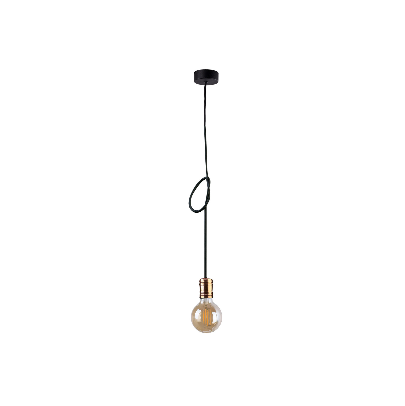 Minimalistyczna lampa wiszca sufitowa czarny E27 9747