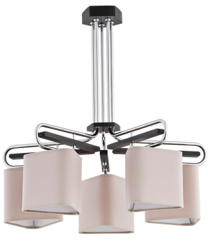 Drewniana lampa sufitowa z abażurami  Markiz 5xE14