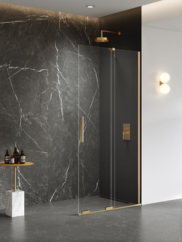 Walk-in 90x200 Złoty 8 mm – SMART GOLD BRUSHED EXK-7626-WU z powłoką Active Shield 2.0 | Szczotkowanie