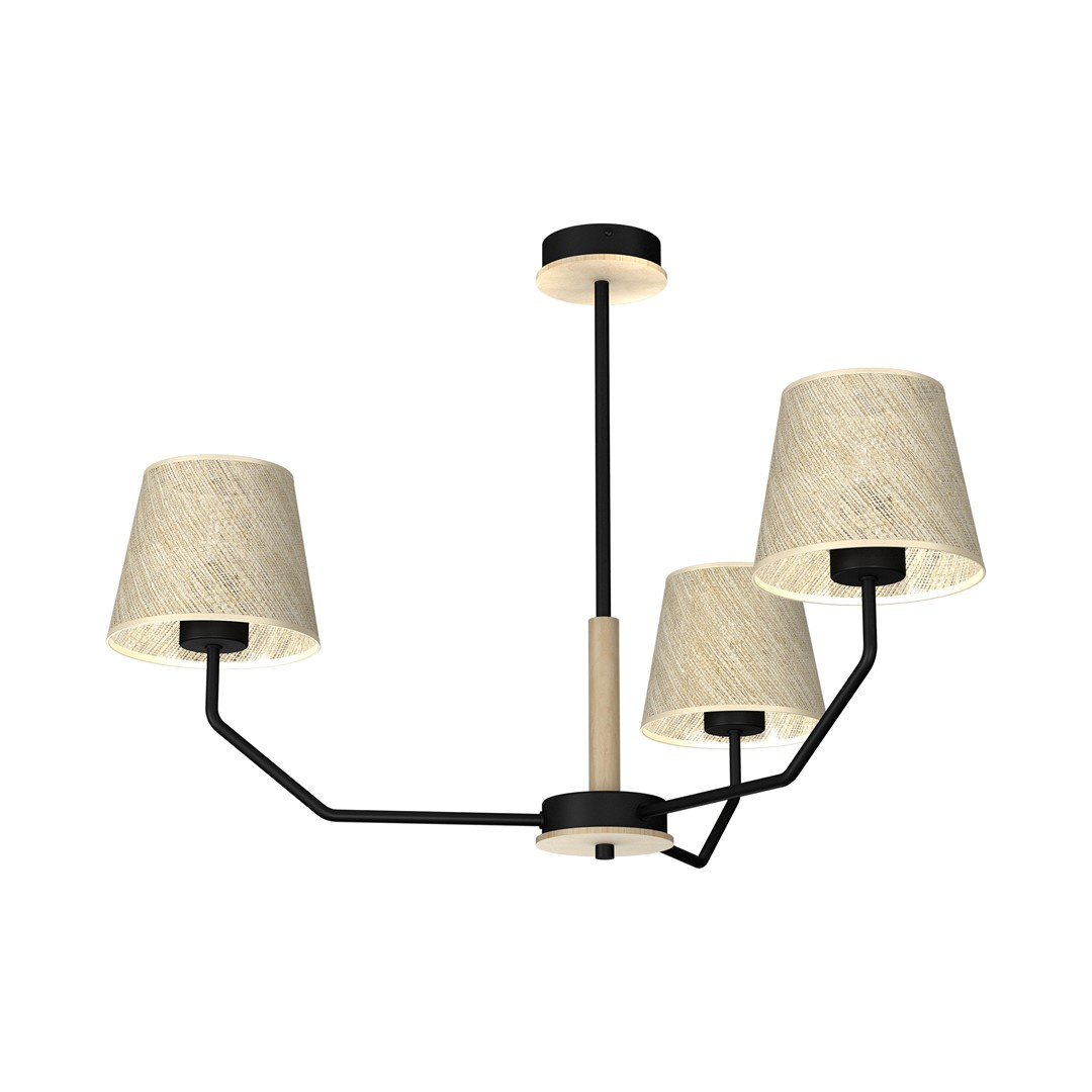 Lampa wiszca ETNA Black 3xE27